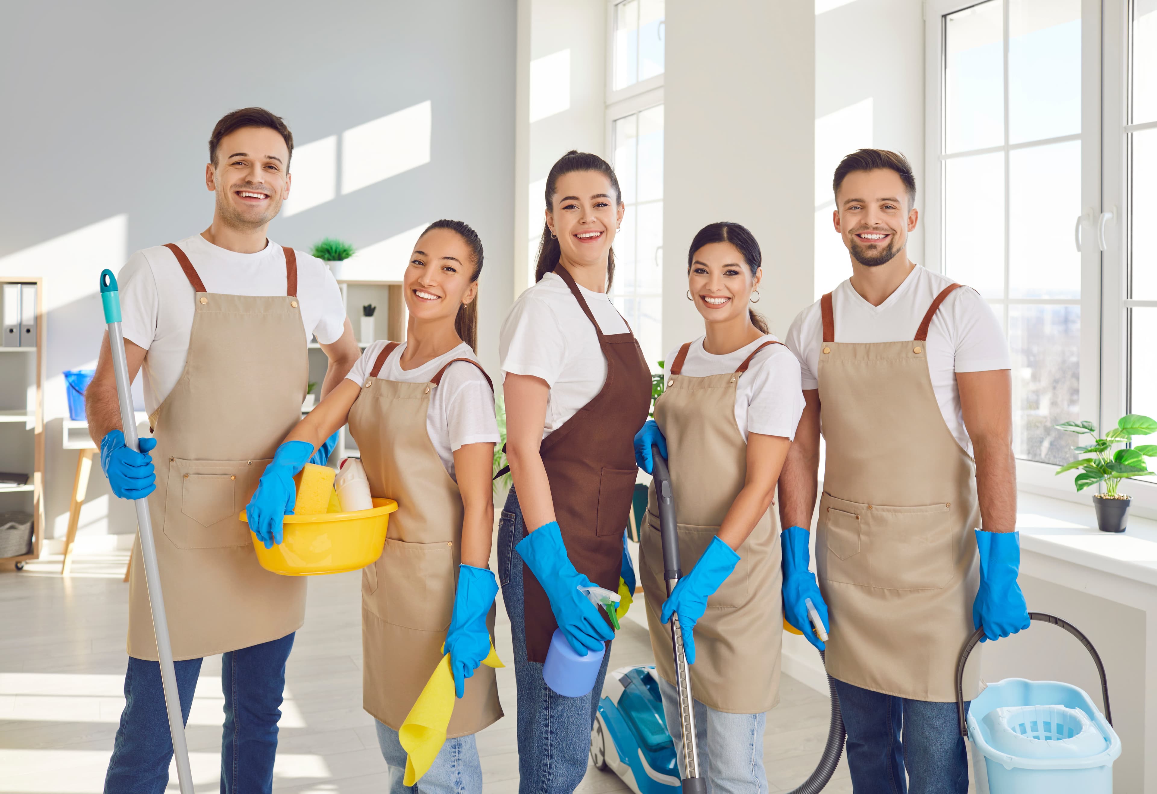 Clean Life cleaning team ready to serve buildings and cars across Bahrain